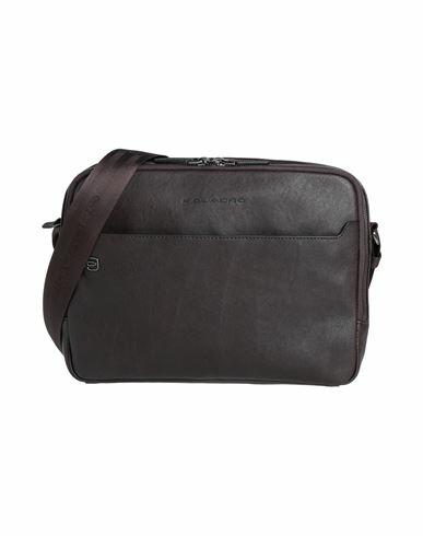 Piquadro Man Cross-body bag Dark brown Bovine leather Cover