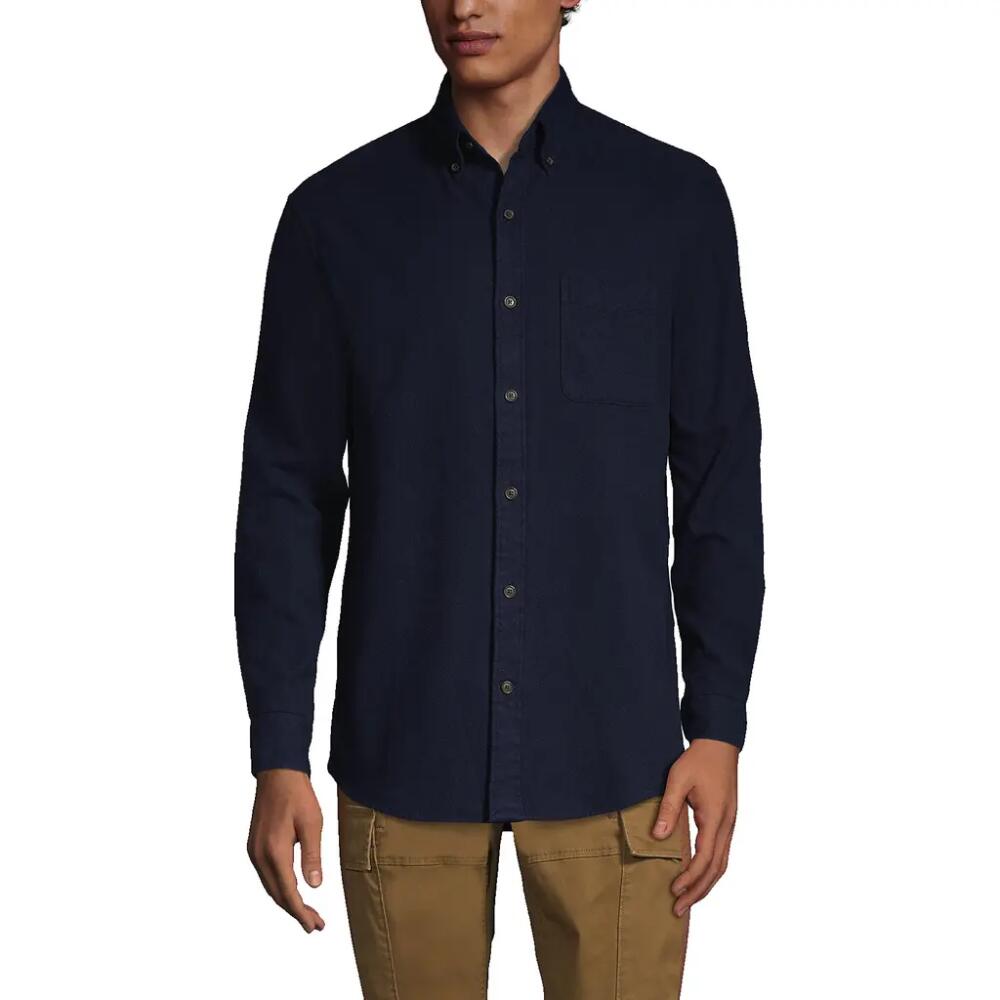 Lands' End Traditional Fit Flagship Flannel Shirt in Radiant Navy Cover