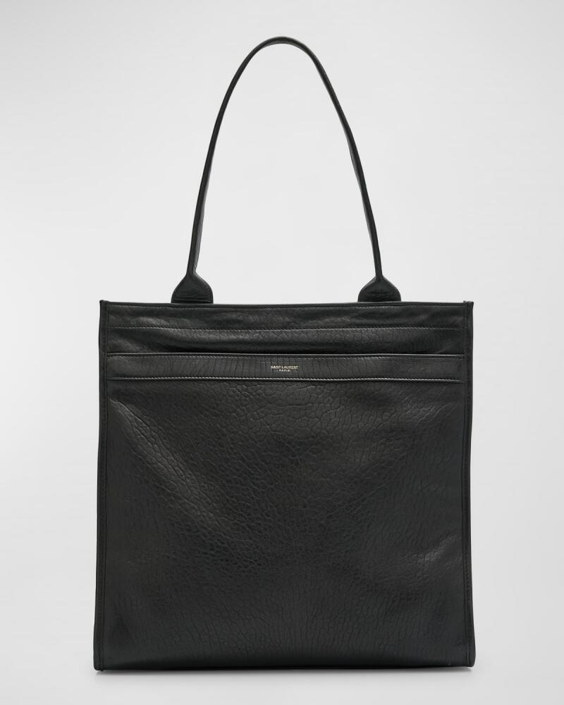 Saint Laurent Men's Tote Bag in Leather Cover