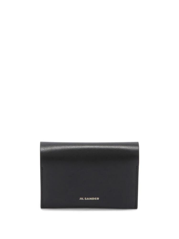 Jil Sander logo-print leather cardholder - Black Cover