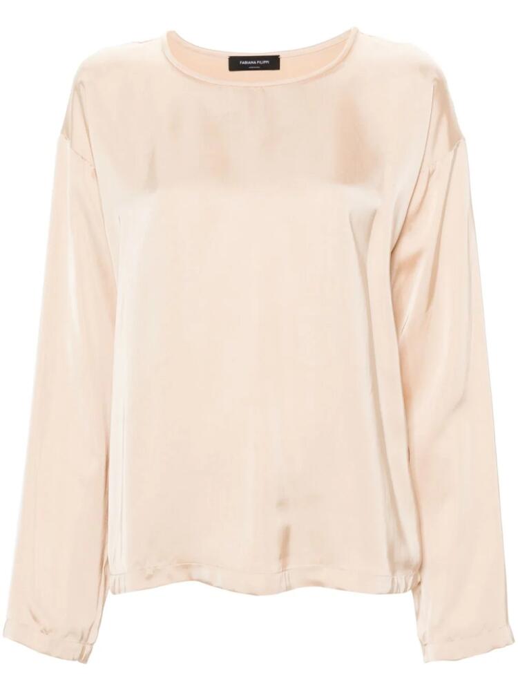 Fabiana Filippi silk satin blouse - Neutrals Cover