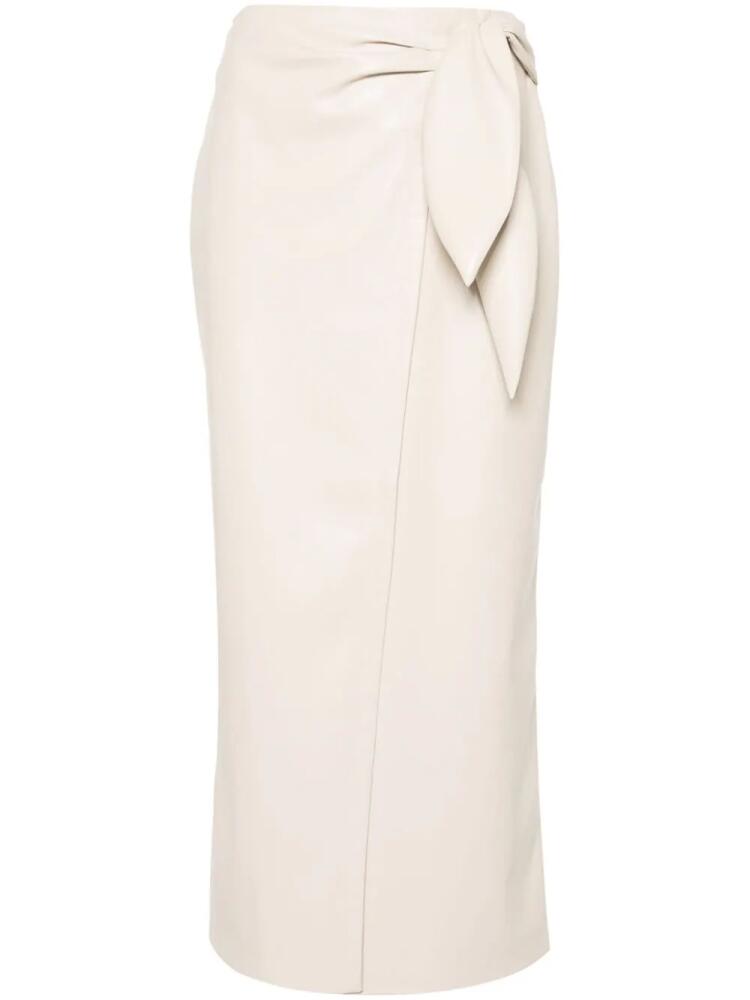 Nanushka Amas tied midi skirt - Neutrals Cover