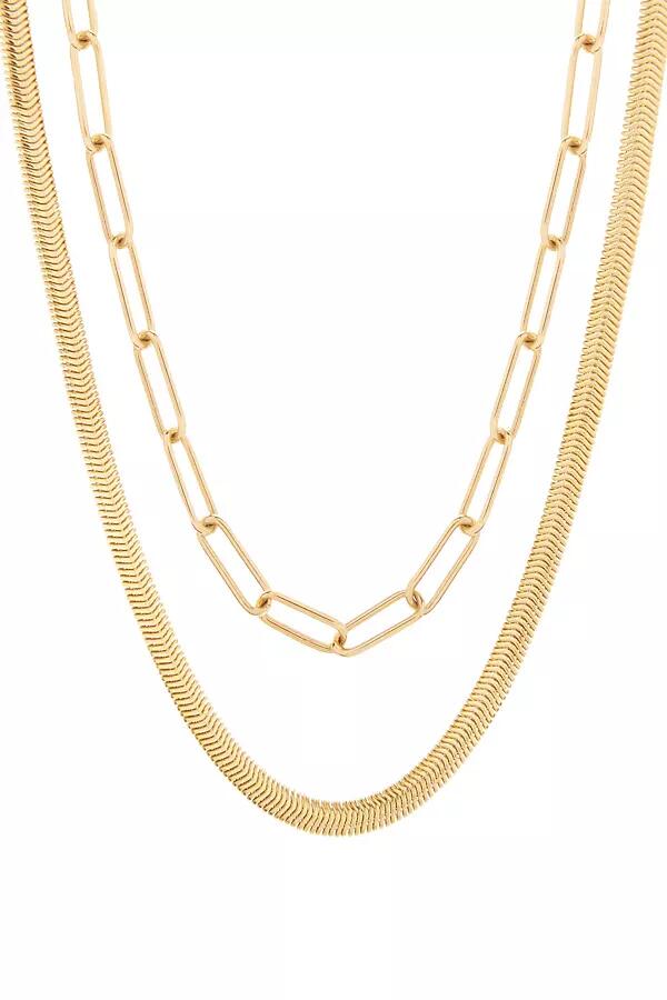 brook & york Herringbone Chain Necklace Layering Set Cover