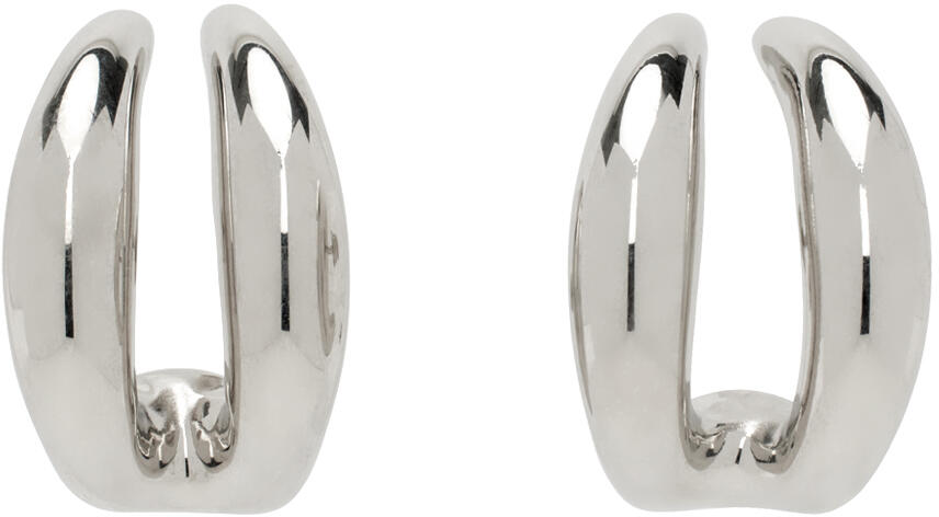 Panconesi Silver Double Moon Hoop Earrings Cover