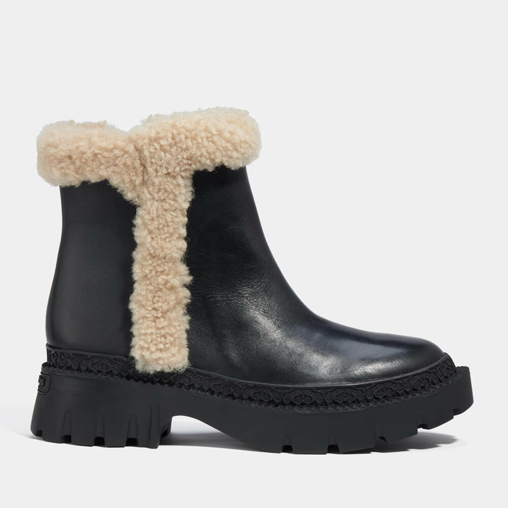 Coach Jane Leather and Shearling Chelsea Boots Cover