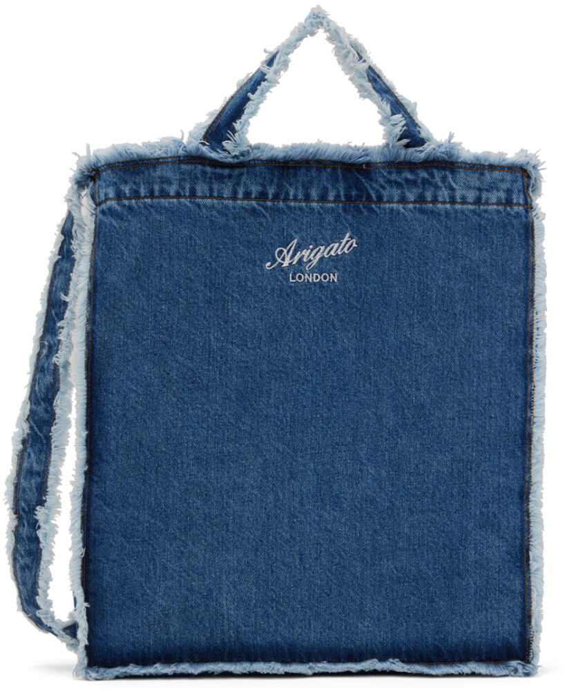 Axel Arigato Blue Dune Frayed A Denim Tote Cover