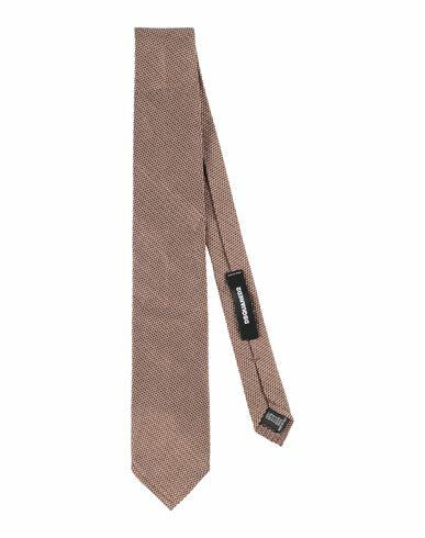 Dsquared2 Man Ties & bow ties Beige Silk Cover