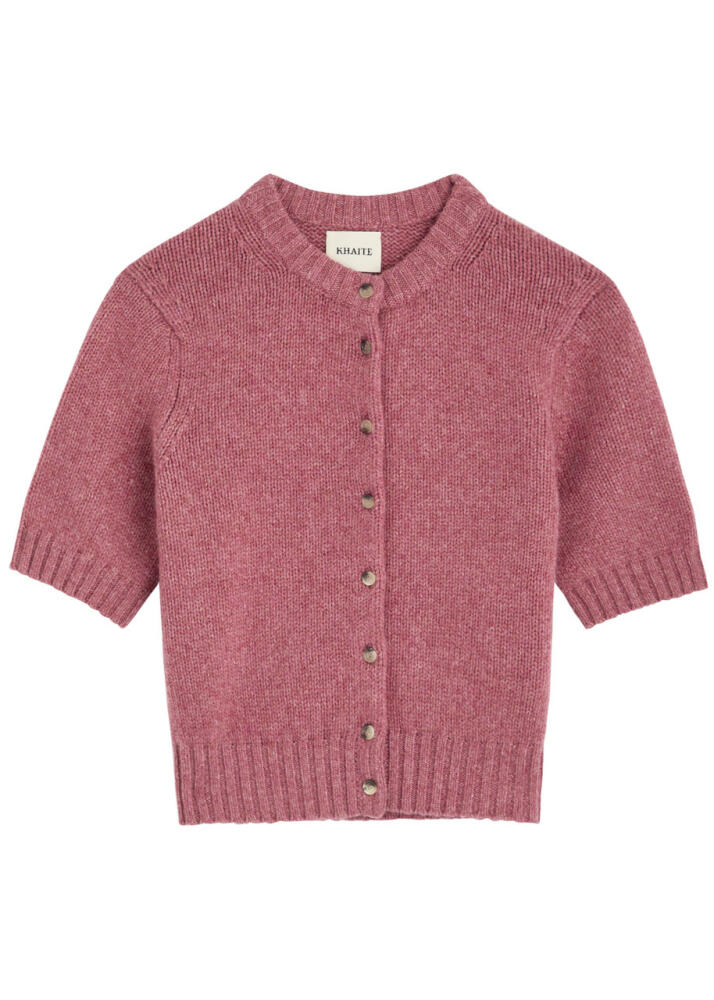 Khaite Nora Stretch-cashmere Cardigan - Pink Cover