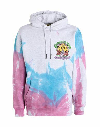 Market Smiley Beyond Space And Time Tie-dye Hoodie Man Sweatshirt Light grey Cotton Cover