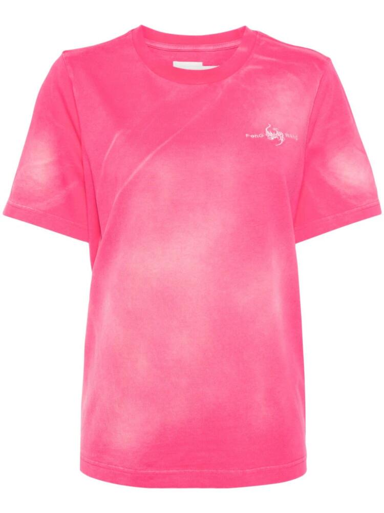 Feng Chen Wang tie dye-print cotton T-shirt - Pink Cover