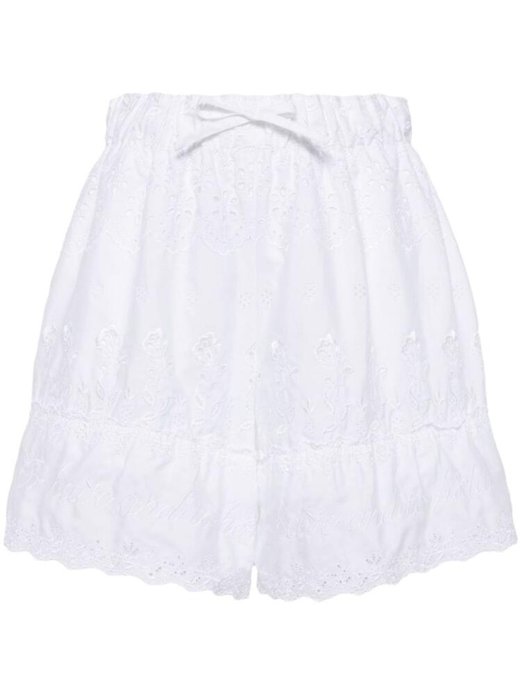 Simone Rocha broderie-anglaise drawstring shorts - White Cover