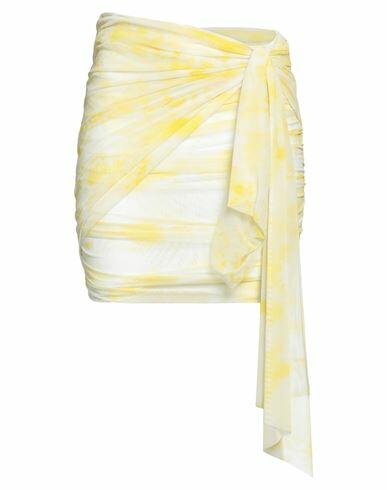 Msgm Woman Mini skirt Light yellow Polyamide, Elastane Cover