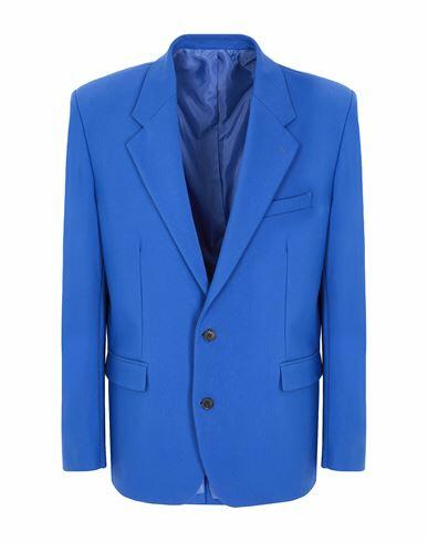 8 By Yoox Single-breasted Boxy Blazer Man Blazer Blue Cotton, Polyamide, Elastane Cover