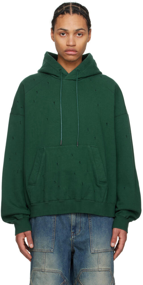 Juun.J Green Distressed Hoodie Cover