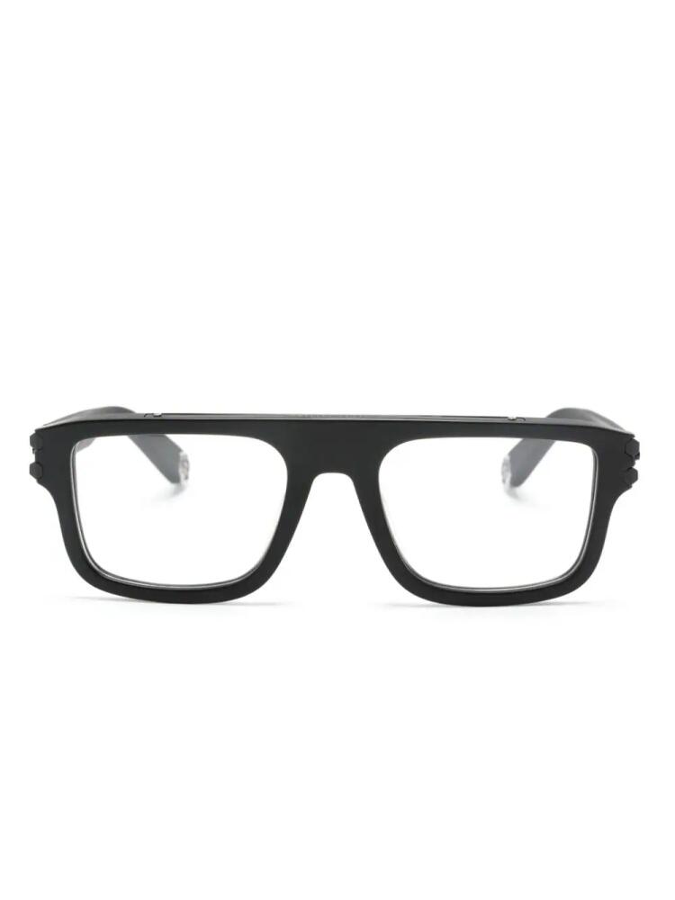 Philipp Plein logo-plaque square-frame glasses - Black Cover