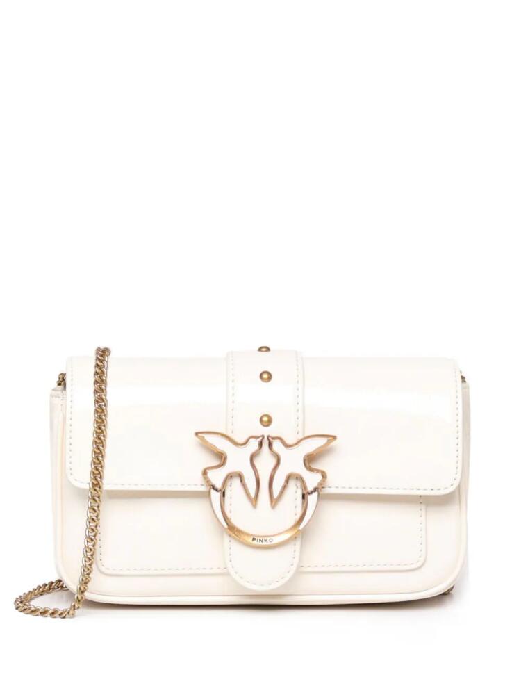 PINKO medium Pocket Love Bag One crossbody bag - White Cover