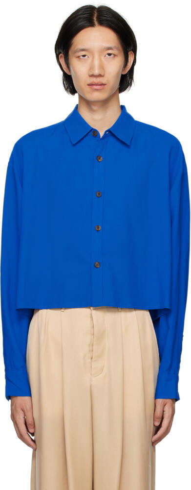 King & Tuckfield Blue Cropped Shirt Cover