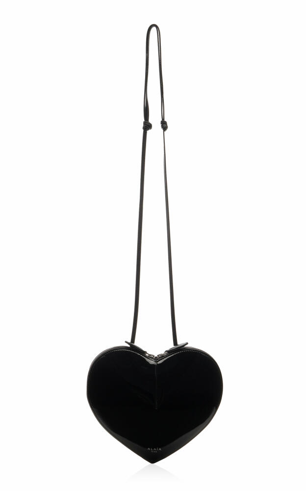 ALAA - Le Coeur Patent Leather Crossbody Bag - Black Cover