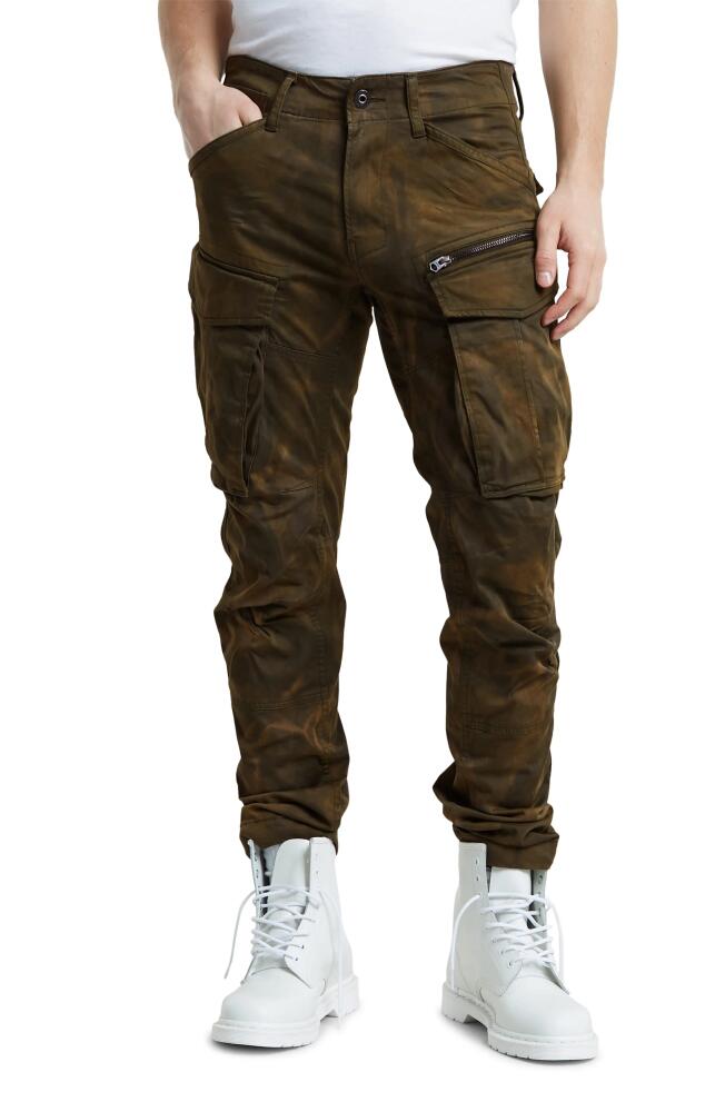 G-STAR Rovic Zip 3D Tapered Fit Cargo Pants in Dark Bronze Green Cover