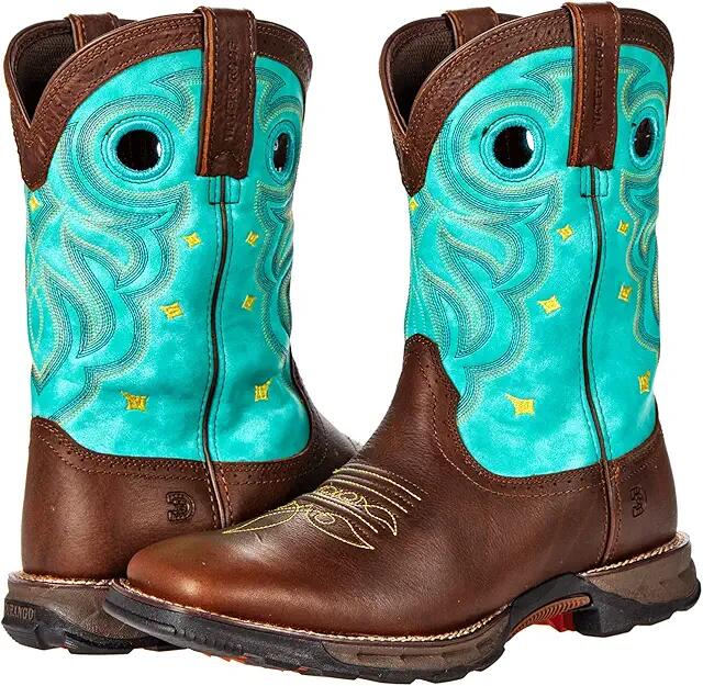 Durango Maverick 10 Western WP (Brown/Blue) Women's Shoes Cover