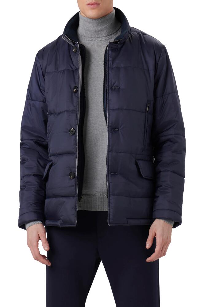 Bugatchi Water Repellent Quilted Jacket in Navy Cover