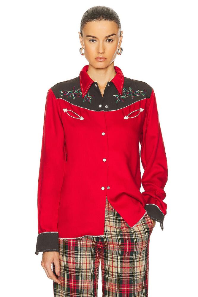 BODE Jumper Western Shirt in Red Cover