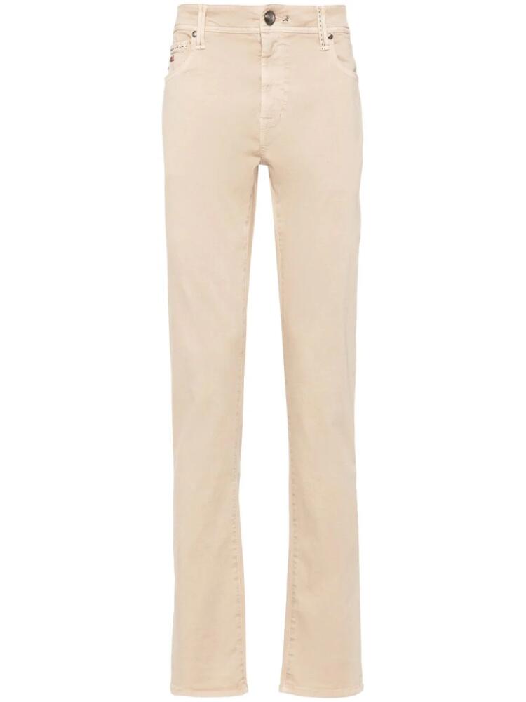 Sartoria Tramarossa Michelangelo low-rise tapered jeans - Neutrals Cover