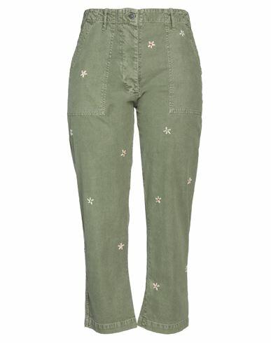 Front Street 8 Woman Pants Military green Cotton Cover