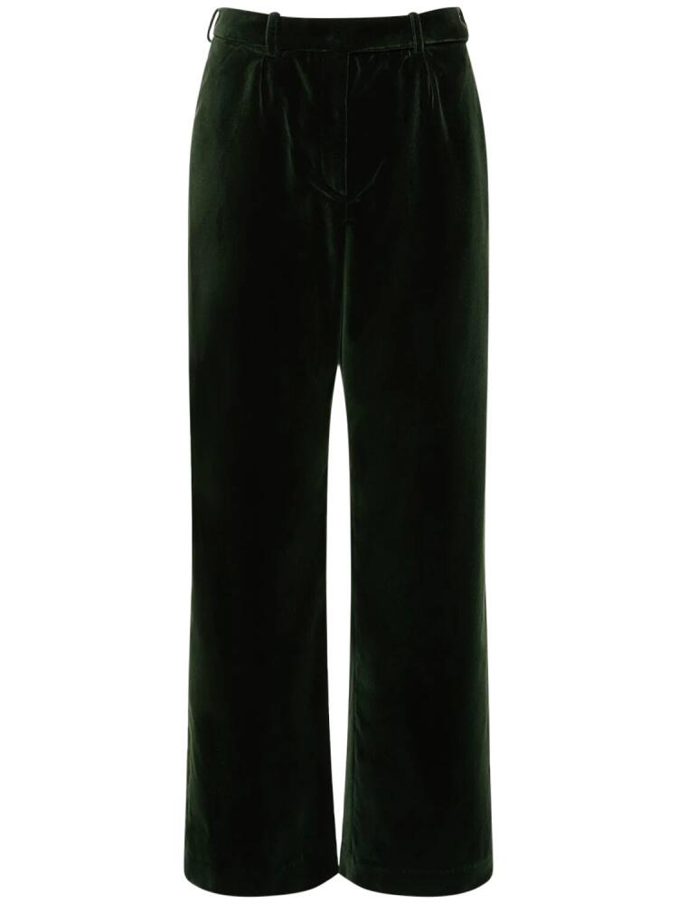 ALEXANDRE VAUTHIER Straight Cotton Velvet Pants Cover