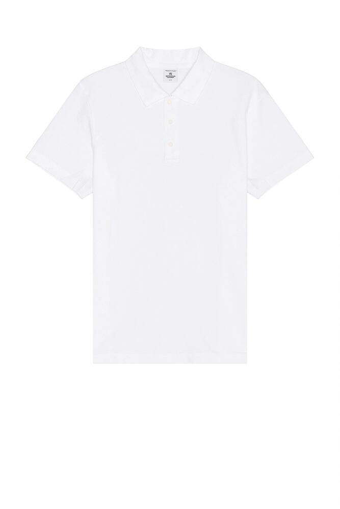 Reigning Champ Lightweight Jersey Polo in White Cover