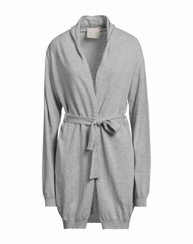 N. o.w. Andrea Rosati Cashmere Woman Cardigan Light grey Merino Wool, Viscose, Cashmere, Nylon, Metallic fiber Cover