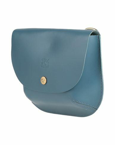 Il Bisonte Woman Belt bag Pastel blue Soft Leather Cover