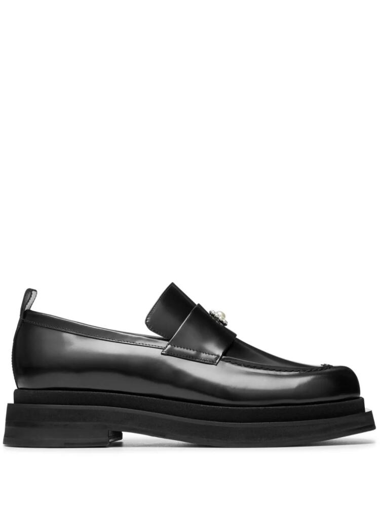 Simone Rocha Heart-toe leather loafers - Black Cover