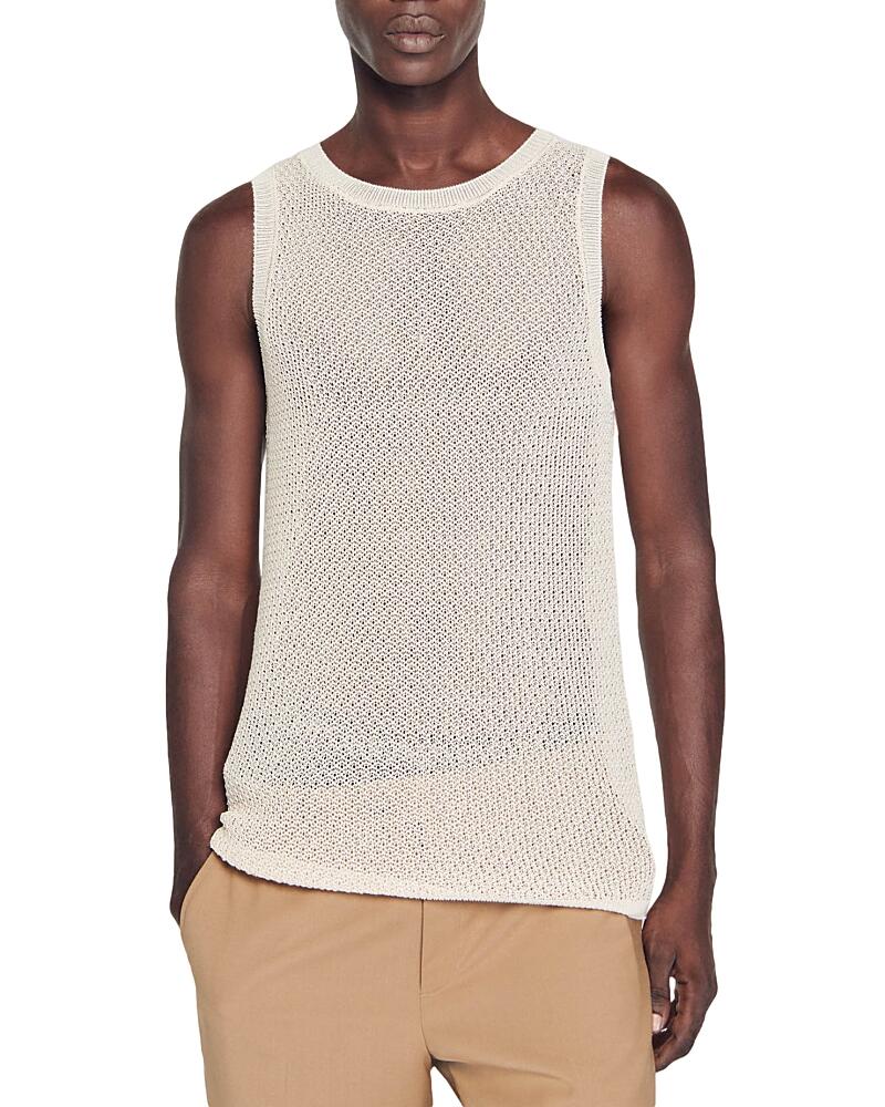 Sandro SS24 Debardeur Paolo Openwork Shiny Sleeveless Sweater Cover