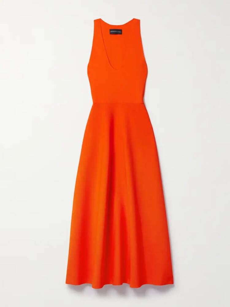 Brandon Maxwell - Stretch-knit Midi Dress - Orange Cover