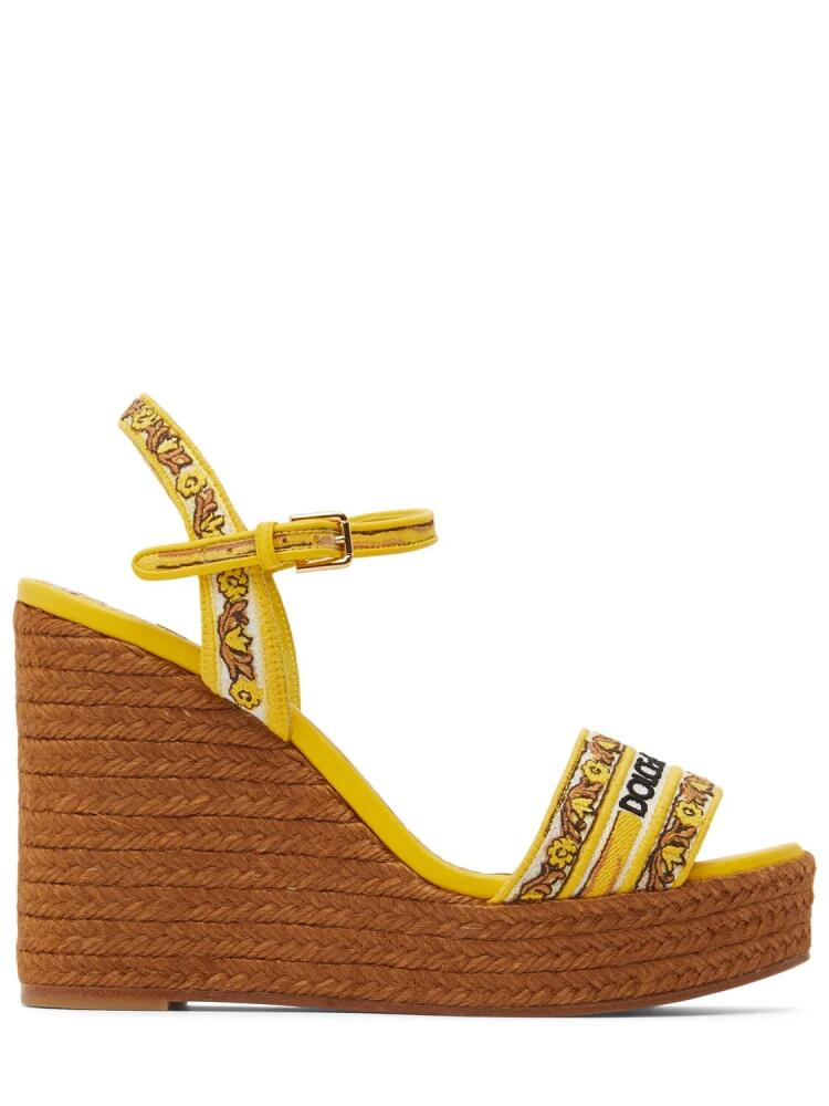 DOLCE & GABBANA 150mm Jacquard Espadrille Wedges Cover