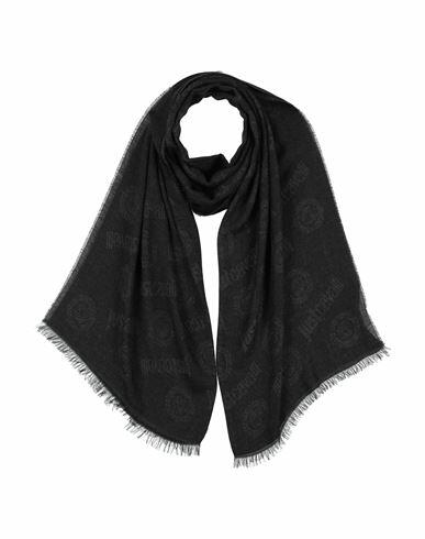 Just Cavalli Woman Scarf Steel grey Viscose, Modal Cover