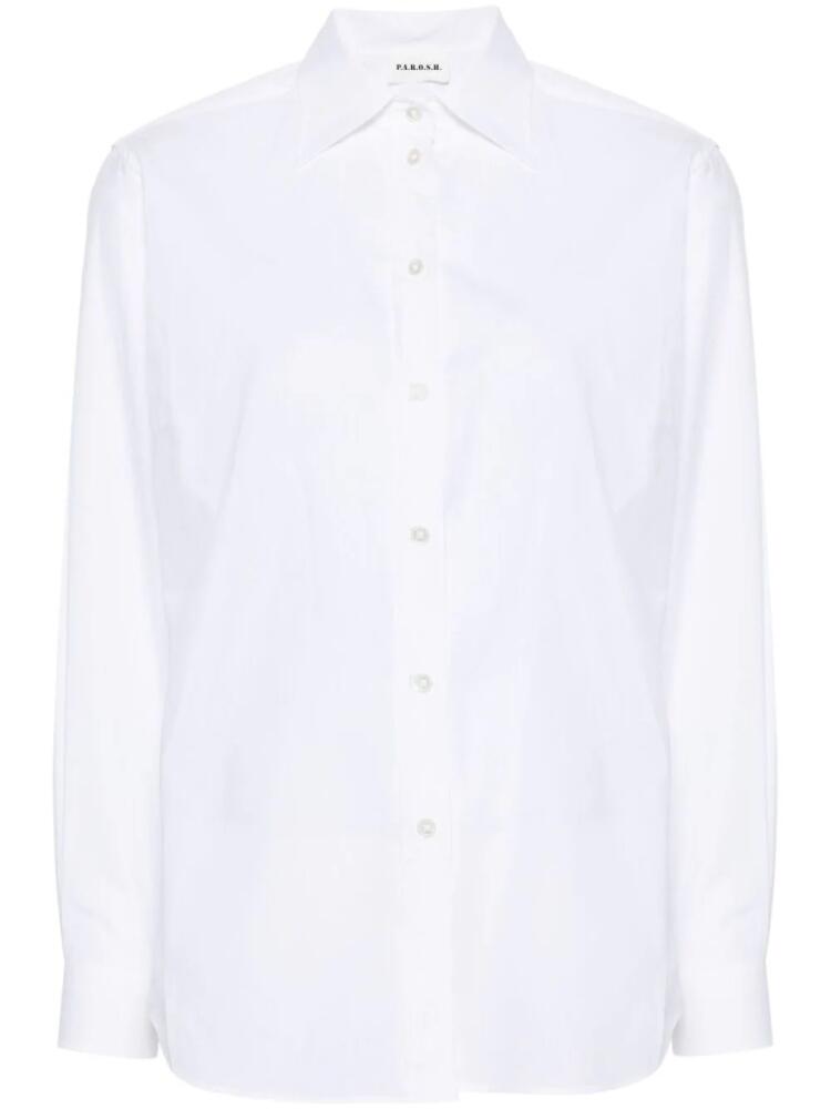 P.A.R.O.S.H. spread-collar cotton shirt - White Cover