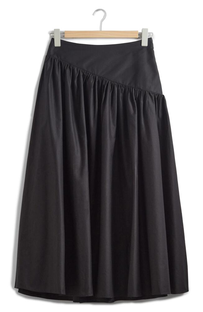 & Other Stories St. Maja Cotton Midi Skirt in Black Cover