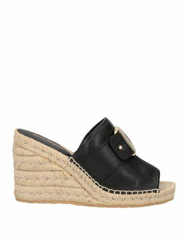 Ferragamo Woman Espadrilles Black Leather Cover