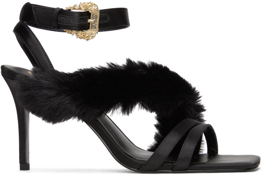 Versace Jeans Couture Black Emily Heeled Sandals Cover