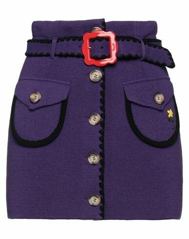 Cormio Woman Mini skirt Purple Wool Cover