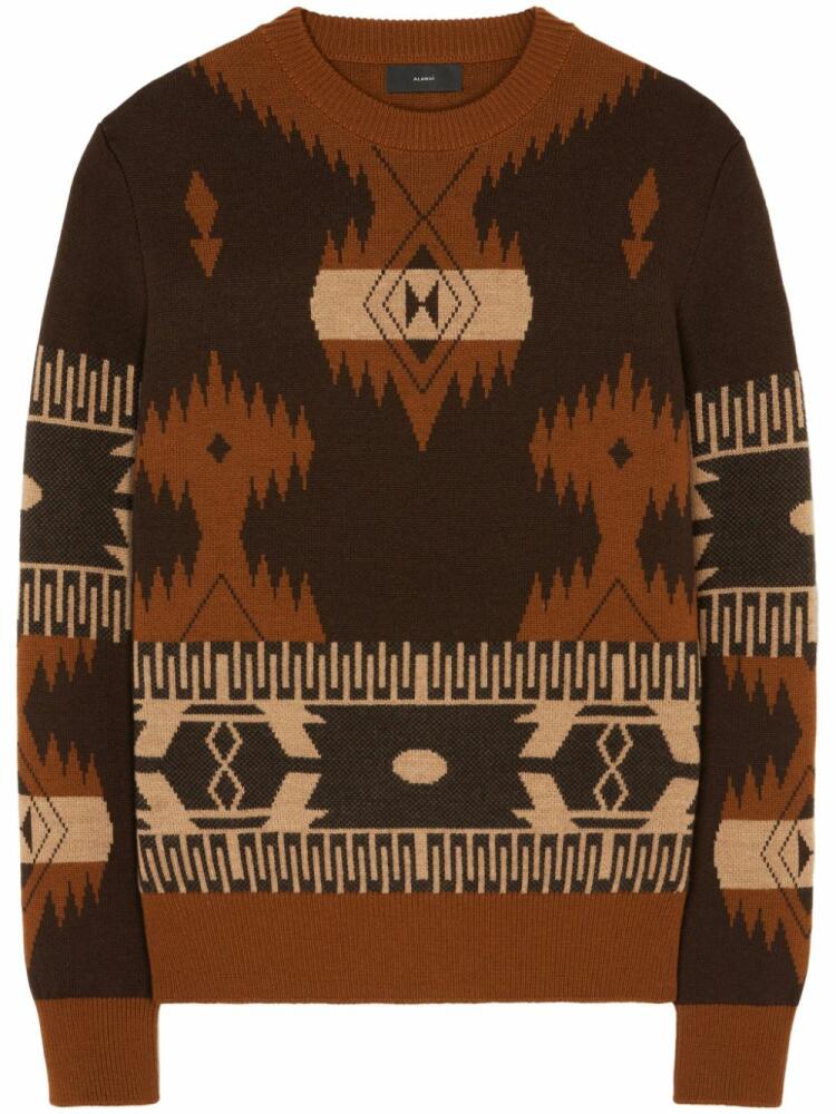 Alanui Icon jacquard wool jumper - Brown Cover