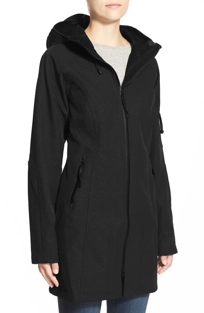 Ilse Jacobsen Regular Fit Hooded Raincoat in Black Cover