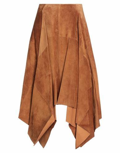 Ferragamo Woman Midi skirt Tan Calfskin Cover