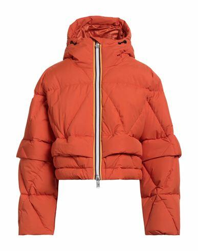 K-way Woman Puffer Orange Polyamide Cover