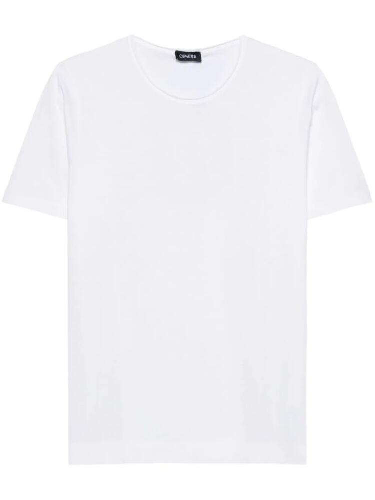 Cenere GB plain cotton T-shirt - White Cover