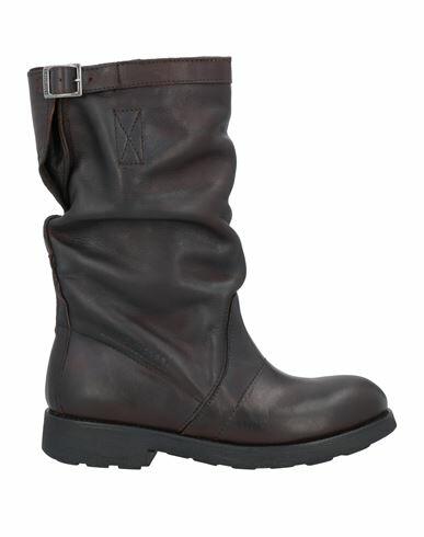 Bikkembergs Woman Ankle boots Dark brown Leather Cover