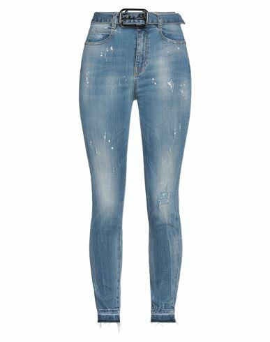 Gaëlle Paris Woman Jeans Blue Cotton, Elastane Cover