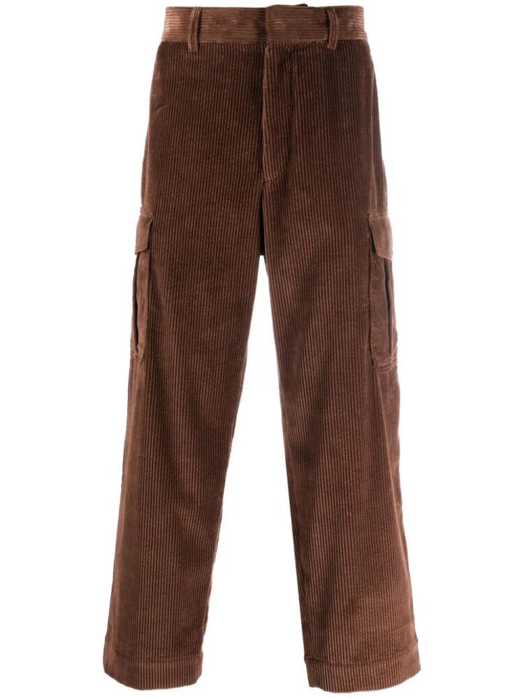 Kenzo cotton corduroy cropped trousers - Brown Cover